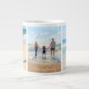 Grande Tasse Collage photo et texte personnalisé - I Love My Fa