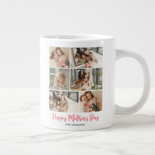 Grande Tasse Collage photo simple élégant moderne pour la fête