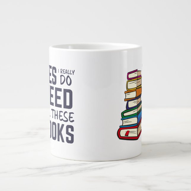 Grande Tasse Collecteur de livres amusant | Addicité à la lectu (Devant)