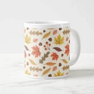 Grande Tasse Coloré Feuille d'automne Motif