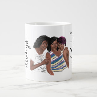 Grande Tasse Commande personnalisée toujours et quatre fois