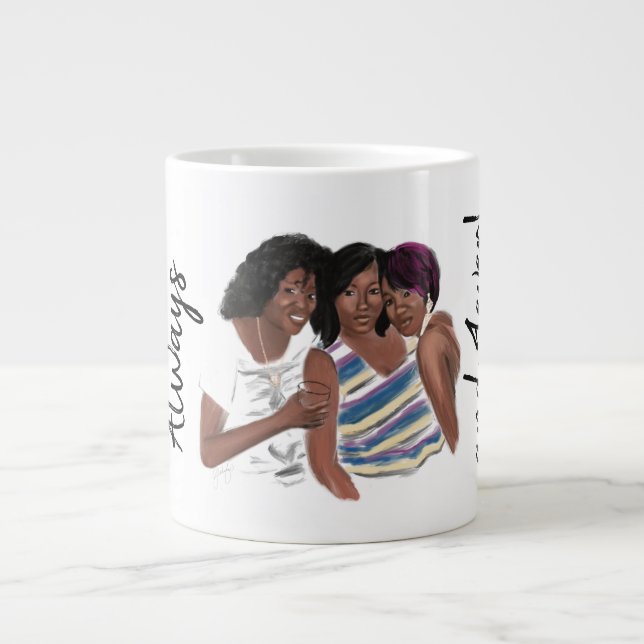 Grande Tasse Commande personnalisée toujours et quatre fois (Devant)