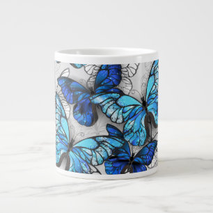 Grande Tasse Composition des White and Blue Butterflies