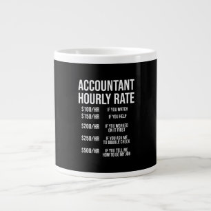 Grande Tasse Comptable amusant Humour comptable à taux horaire 