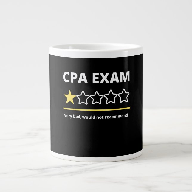 Grande Tasse Comptable d'examen de l'ACP amusant Hommes Cadeaux (Devant)