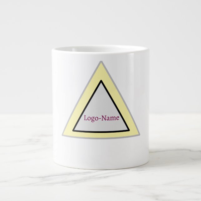 Grande Tasse Conception de logo triangle minimal (Devant)