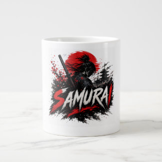 Grande Tasse Conception Graphique de Samouraï Guerrier d'Anime