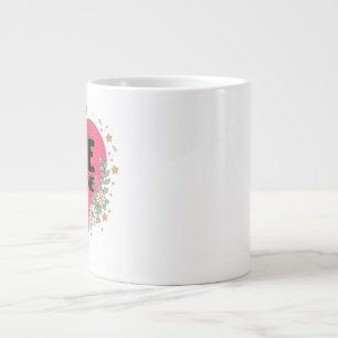 Grande Tasse conception graphique du coeur rose de la Palestine