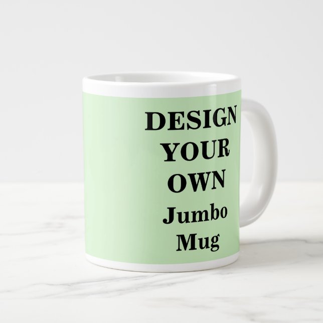 Grande Tasse Concevez votre propre Musique Jumbo - Vert clair (Devant droit)