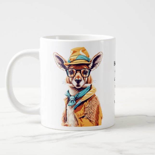 Grande Tasse Conseil Drôle D'Un Kangourou (Gauche)