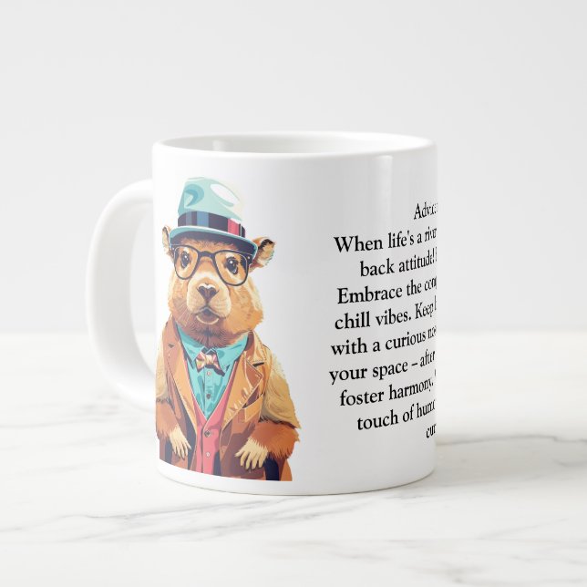 Grande Tasse Conseil Drôle D'Une Capybara (Devant gauche)