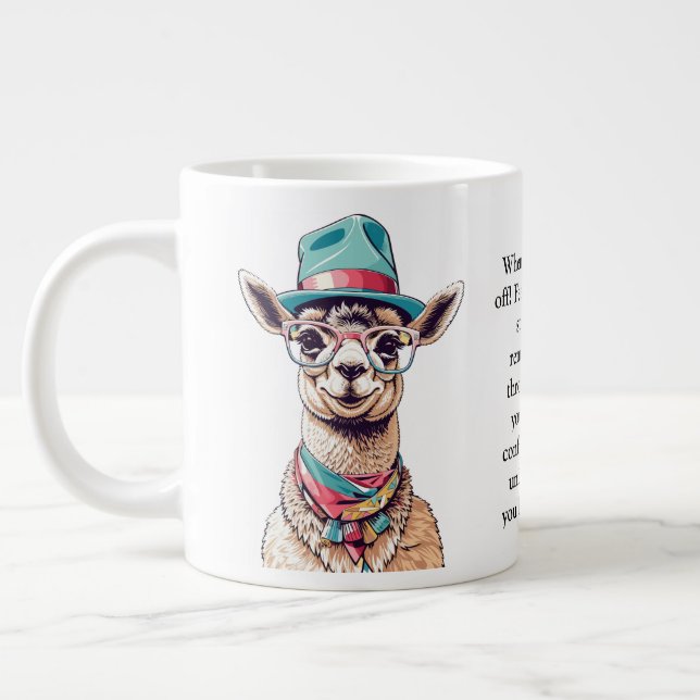 Grande Tasse Conseil Drôle D'Une Llama (Gauche)