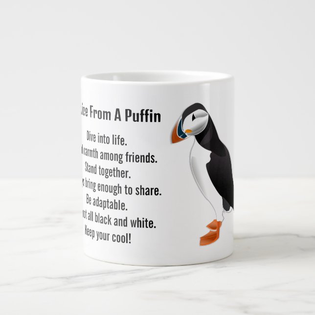 Grande Tasse Conseil d'un design Puffin (Devant)