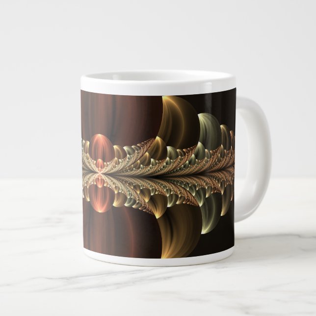 Grande Tasse Construction d'Imaginaires Art Fractal Abstrait br (Devant droit)