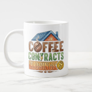Grande Tasse Contrats de café Fermetures Agent immobilier Perso