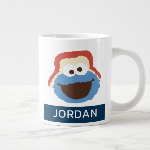 Grande Tasse Cookie Monster Visage de forêt   Ajoutez votre nom