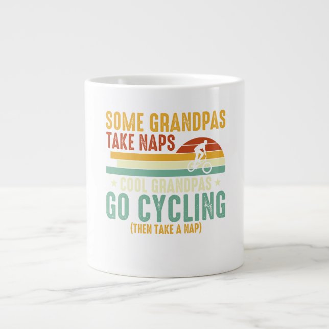 Grande Tasse Cool Grandpas Go Cycling (Devant)