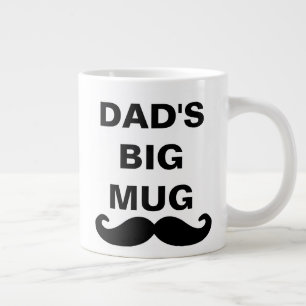 Grande Tasse Cool noir et blanc Fête des pères papa's Big