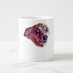 Grande Tasse Cool Peur Chihuahua mignon mème drôle