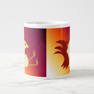 Grande Tasse Coq assis drôle