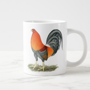 Grande Tasse Coq rouge bleu de Gamecock