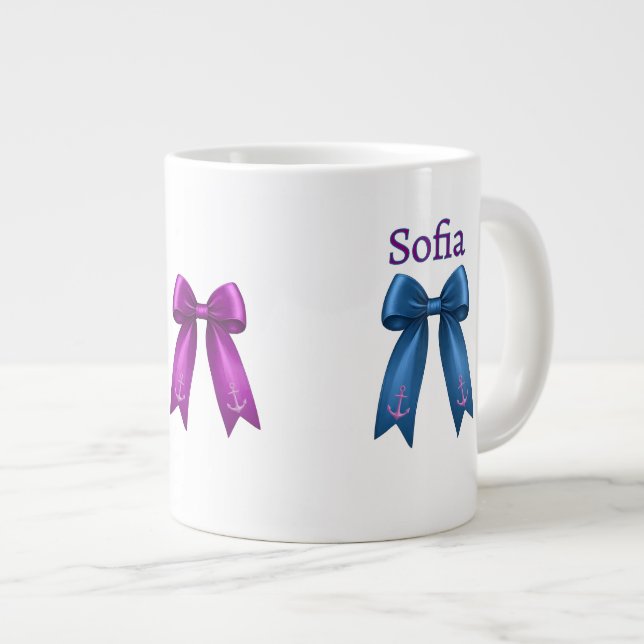 Grande Tasse Coquette Nautical Bow! (Devant droit)