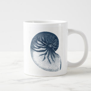 Grande Tasse Coquillage oculaire des requins d'Indigo