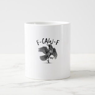 Grande Tasse Corbeau, F-Caw-F Oiseau drôle