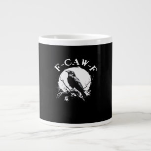 Grande Tasse Corbeau F-Caw-F Oiseau Drôle Esthétique Décontract
