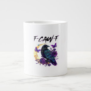 Grande Tasse Corbeau F Caw F Oiseau Drôle Lune Design Gothique