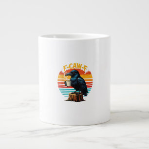 Grande Tasse Corbeau gothique drôle Halloween F Caw F Café