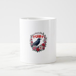 Grande Tasse Corbeau gothique drôle Halloween F Caw F Vintage