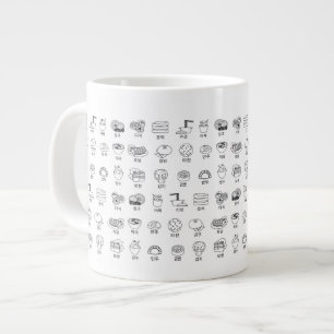 Grande Tasse Coréen Coupe de Musique - Impression alimentaire s