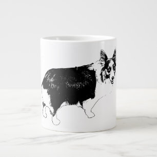 Grande Tasse Corgi Joyeux sous les Étoiles