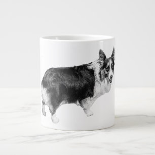 Grande Tasse Corgi Spark sous la lumière de la neige