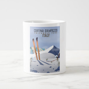 Grande Tasse Cortina d'Ampezzo Italie Affiche de ski Impression