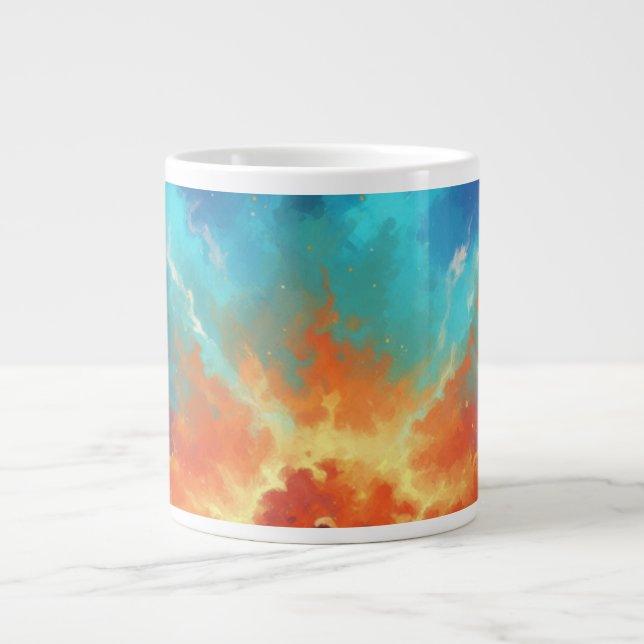 Grande Tasse Cosmic Nebula Abstract Galaxy Space Art (Devant)
