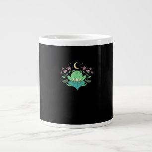Grande Tasse Cottagecore Goblincore Fleurs de Lune Forêt Grenou