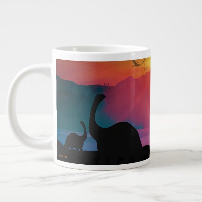 Grande Tasse Coucher de soleil de Dinosaur (Gauche)