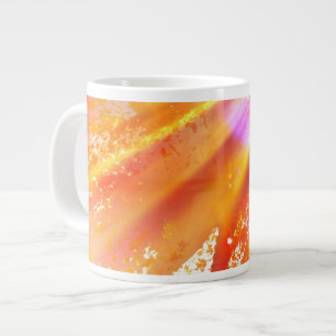 Grande Tasse couleur transparente art arrière - plan jaune, or