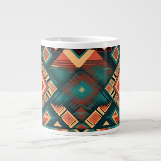 Grande Tasse Coupe Aztec Design Café (Devant)