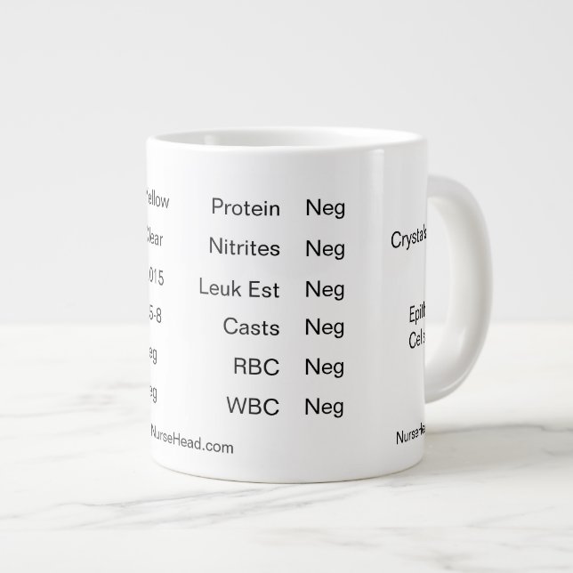 Grande Tasse Coupe du White Lab "Urinalysis" (Devant droit)