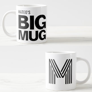 Grande Tasse Coupe JumboCup | Nom personnalisé et initial