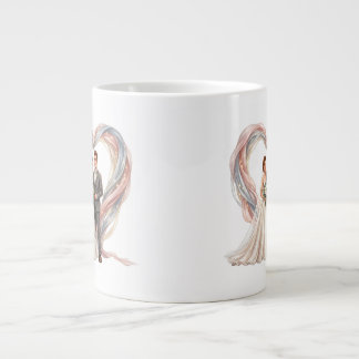 Grande Tasse Couple de mariage de dessin animé romantique avec 