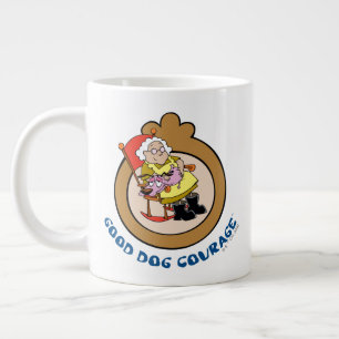 Grande Tasse Courage du chien lâché   Good Dog Courage