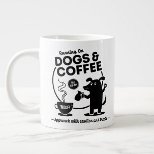 Grande Tasse Courir avec des chiens et du café