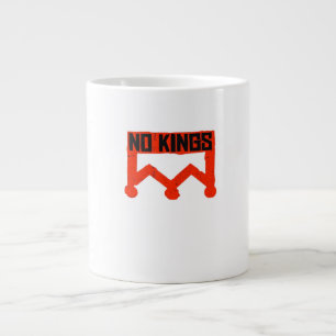 Grande Tasse Couronne graphique grunge de protestation sans roi