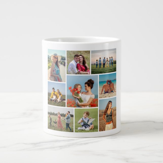Grande Tasse Create Your Own 9 Photo Collage (Devant)