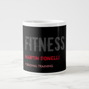 Grande Tasse Créative Retro Black Grey Dynamic Personal Trainer