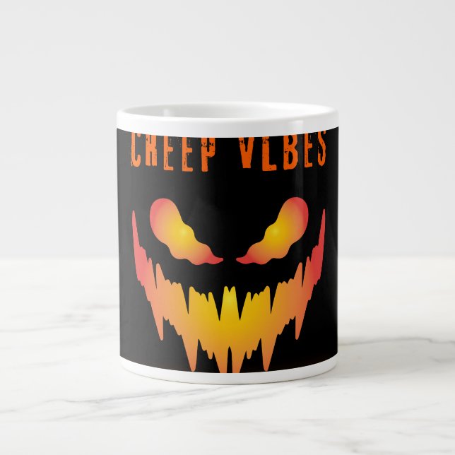 Grande Tasse Creep Vibes Dark Energy _ Trendy Horror Streetwear (Devant)